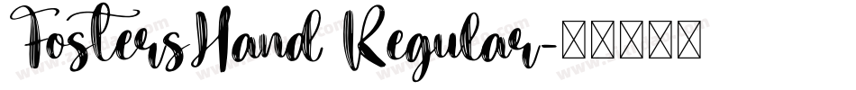 FostersHand Regular字体转换